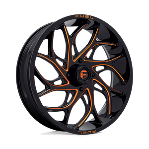 Fuel UTV D780 RUNNER UTV 4X156 24X7 +13 GLOSS BLACK MILLED ORANGE