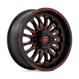 Fuel UTV D822 ARC UTV 4X156 18X7 +13 GLOSS BLACK MILLED RED