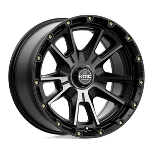 KMC KM100 SYNC 5X127/5X139.7 20X9 +0 SATIN BLACK WITH GRAY TINT