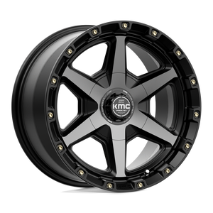 KMC KM101 TEMPO 6X135/6X139.7 17X9 +18 SATIN BLACK WITH GRAY TINT
