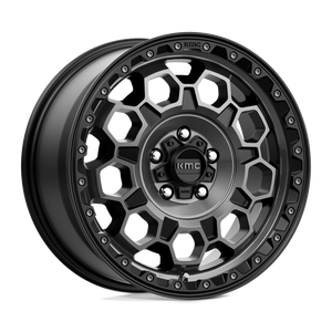 KMC KM545 TREK 5X108 17X8 +38 SATIN BLACK WITH GRAY TINT