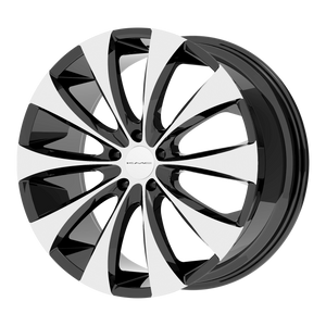 KMC KM679 FADER 5X114.3 20X9.5 +38 GLOSS BLACK WITH MACHINED FACE