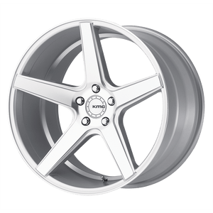 KMC KM685 DISTRICT 5X112 22X10.5 +40 SILVER MACHINED