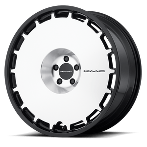 KMC KM689 SKILLET BLANK 22X9 +15 GLOSS BLACK MACHINED FACE