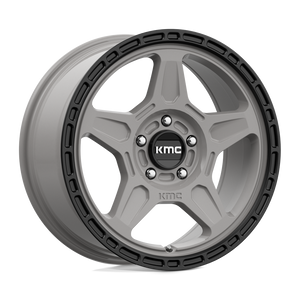 KMC KM721 ALPINE 5X120 17X8 +38 SATIN GRAY WITH BLACK LIP