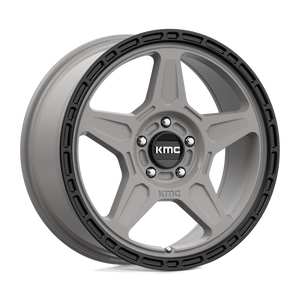 KMC KM721 ALPINE 5X110 18X8 +38 SATIN GRAY WITH BLACK LIP