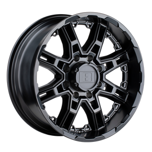 Level 8 SLINGSHOT 6X135 17X8.5 -10 MATTE BLACK