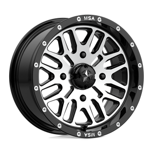 MSA Offroad Wheels M38 BRUTE 4X110 14X7 +10 GLOSS BLACK MACHINED