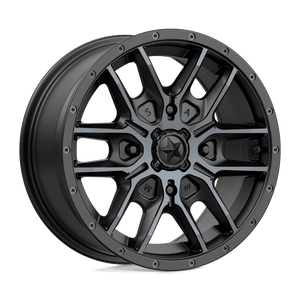 MSA Offroad Wheels M43 FANG 4X156 15X7 +38 SATIN BLACK WITH TITANIUM TINT
