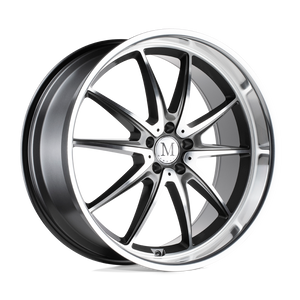 Mandrus ARGENT 5X112 18X9.5 +39 GLOSS GUNMETAL W/ MIRROR CUT FACE