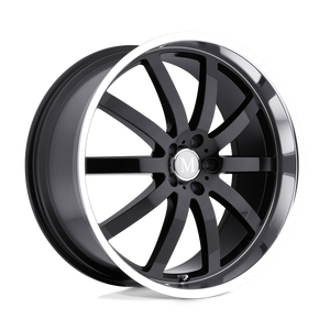 Mandrus WILHELM 5X112 20X10 +42 GLOSS BLACK W/ MIRROR CUT LIP