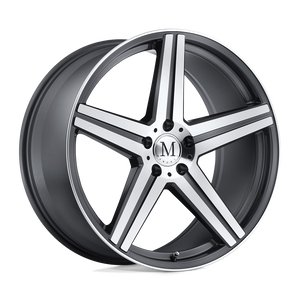 Mandrus ESTRELLA 5X112 20X9 +40 GUNMETAL W/ MIRROR CUT FACE & LIP