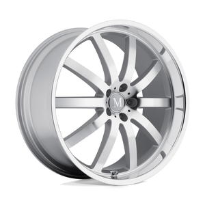 Mandrus WILHELM 5X112 20X9 +39 SILVER W/ MIRROR CUT FACE & LIP