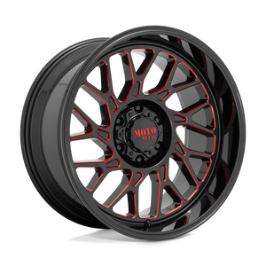 Moto Metal MO805 6X135 22X10 -18 GLOSS BLACK MILLED WITH RED TINT