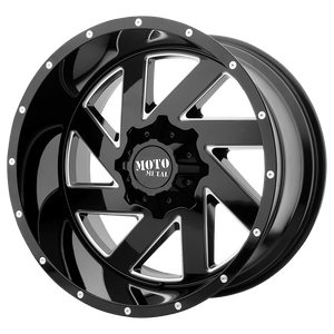 Moto Metal MO988 MELEE 8X165.1 20X10 -18 GLOSS BLACK MILLED