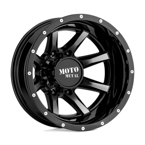 Moto Metal MO995 8X200 17X6.5 -155 GLOSS BLACK MACHINED - REAR