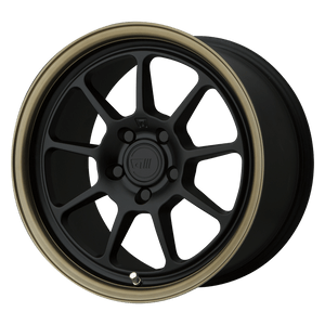 Motegi MR135 5X112 17X8.5 +35 MATTE BLACK CENTER BRONZE LIP