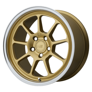 Motegi MR135 5X120 18X8.5 +35 GOLD CENTER MACHINED LIP