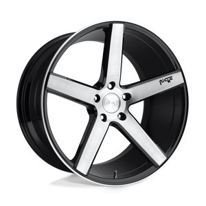 Niche 1PC M124 MILAN 5X114.3 18X8 +40 GLOSS BLACK BRUSHED