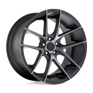 Niche 1PC M130 TARGA 5X130 19X9.5 +45 MATTE BLACK DOUBLE DARK TINT