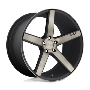 Niche 1PC M134 MILAN 5X112 19X8.5 +42 MATTE BLACK MACHINED WITH DOUBLE DARK TINT