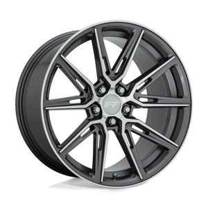 Niche 1PC M220 GEMELLO 5X120 20X9 +35 GLOSS ANTHRACITE MACHINED
