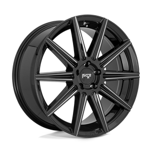 Niche 1PC M243 TIFOSI 5X112 20X10.5 +40 GLOSS BLACK MILLED