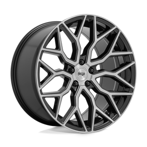Niche 1PC M262 MAZZANTI 5X114.3 19X9.5 +35 GLOSS BLACK BRUSHED FACE