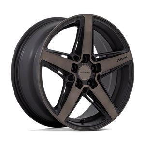 Niche 1PC M271 TERAMO 5X114.3 18X8 +30 MATTE BLACK WITH DOUBLE DARK TINT FACE