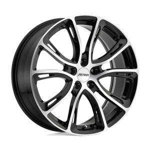 Petrol P5A 5X112 17X7.5 +32 GLOSS BLACK W/ MACHINED CUT FACE