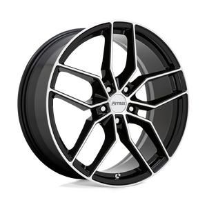 Petrol P5C 5X108 17X8 +40 GLOSS BLACK W/ MACHINED FACE