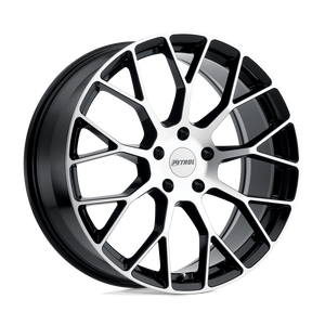 Petrol P2B 5X112 19X8 +40 GLOSS BLACK W/ MACHINED FACE