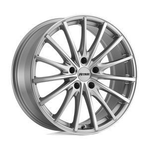Petrol P3A 5X120 19X8 +35 SILVER W/ MACHINED CUT FACE