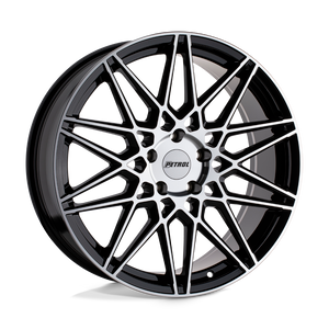 Petrol P3C 5X112 19X8 +40 GLOSS BLACK W/ MACHINED FACE