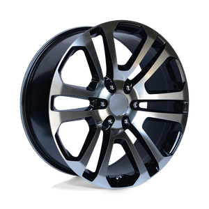 Performance Replicas PR158 6X139.7 20X9 +24 GLOSS BLACK WITH MACHINED FACE