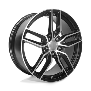 Performance Replicas PR160 5X120.65 19X10 +78 GLOSS BLACK WITH MACHINED SPOKES