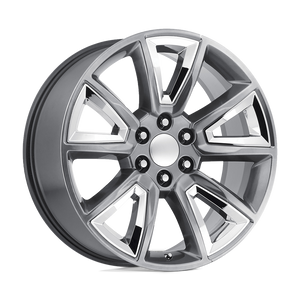 Performance Replicas PR168 6X139.7 22X9 +24 HYPER SILVER WITH CHROME ACCENTS