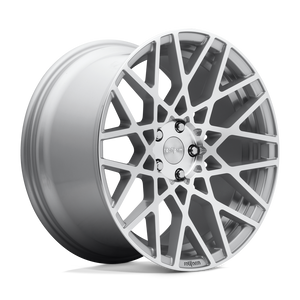 Rotiform 1PC R110 BLQ 5X112 19X8.5 +45 GLOSS SILVER MACHINED