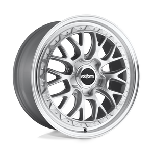 Rotiform 1PC R155 LSR 5X112 18X8.5 +45 GLOSS SILVER MACHINED