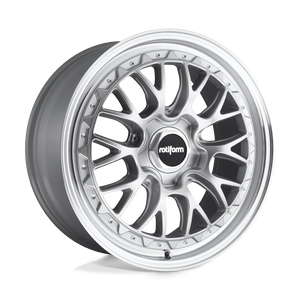 Rotiform 1PC R155 LSR 5X112 19X8.5 +35 GLOSS SILVER MACHINED