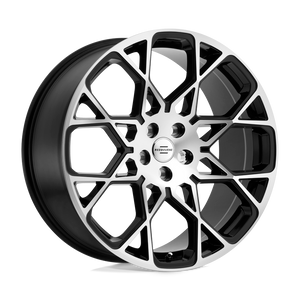 RedBourne MERIDIAN 5X120 22X10 +37 GLOSS BLACK W/ MIRROR CUT FACE