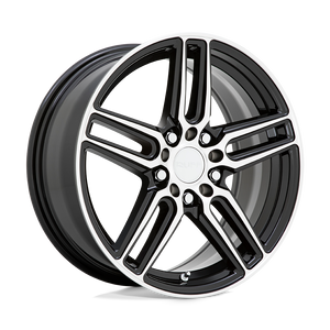 Ruff NITRO 5X108/5X114.3 17X7.5 +38 GLOSS BLACK W/ MACHINED FACE