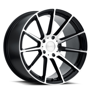 Ruff RS2 5X114.3 18X10 +25 GLOSS BLACK W/ MACHINED FACE