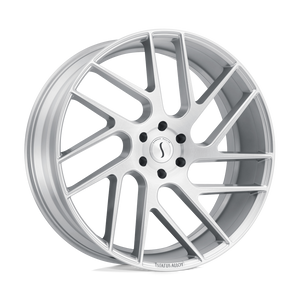 Status JUGGERNAUT 6X139.7 22X9.5 +25 SILVER W/ BRUSHED MACHINED FACE
