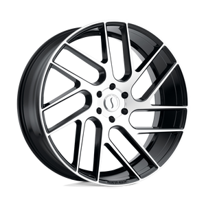 Status JUGGERNAUT 5X114.3 22X9.5 +30 GLOSS BLACK W/ MACHINED FACE
