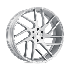 Status JUGGERNAUT 6X139.7 24X9.5 +15 SILVER W/ BRUSHED MACHINED FACE