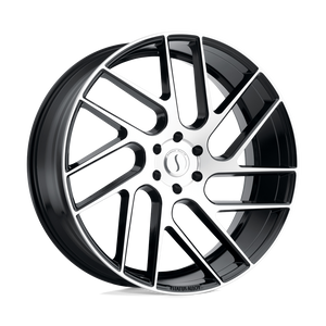 Status JUGGERNAUT 6X139.7 24X9.5 +25 GLOSS BLACK W/ MACHINED FACE