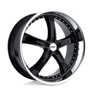 TSW JARAMA 5X108 17X8 +40 GLOSS BLACK W/ MIRROR CUT LIP