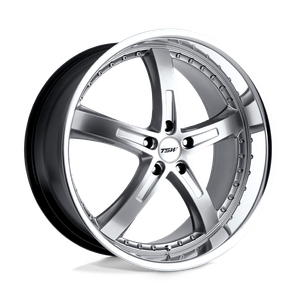 TSW JARAMA 5X100 18X8 +35 HYPER SILVER W/ MIRROR CUT LIP