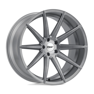 TSW CLYPSE 5X112 18X8.5 +42 TITANIUM W/ MATTE BRUSHED FACE